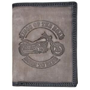 8011 Gray BikerWallet with 20 Inches Long Chain to Hang